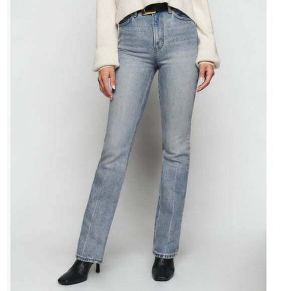 Reformation Denim - Peyton High Rise Bootcut Reformation Jeans in color Malta. Size 27
